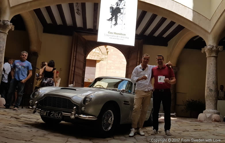Steffen Appel and Anders Frejdh with the Aston Martin DB5