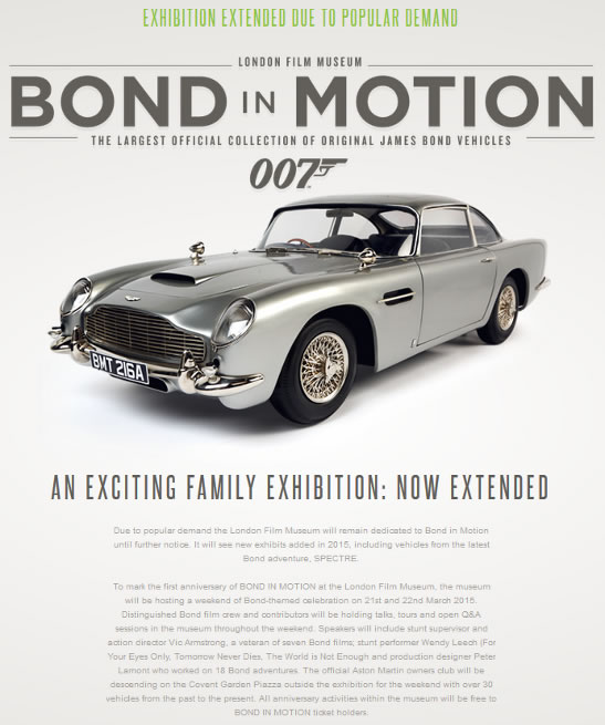 Bond in Motion, London Film Museum