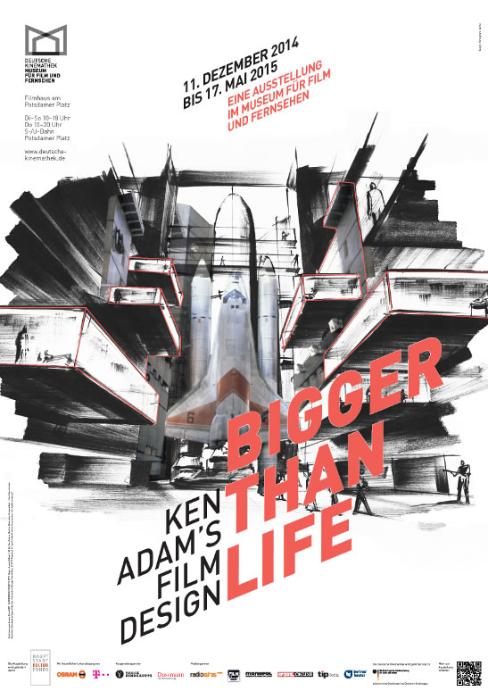 Ken Adam bigger than life film design poster