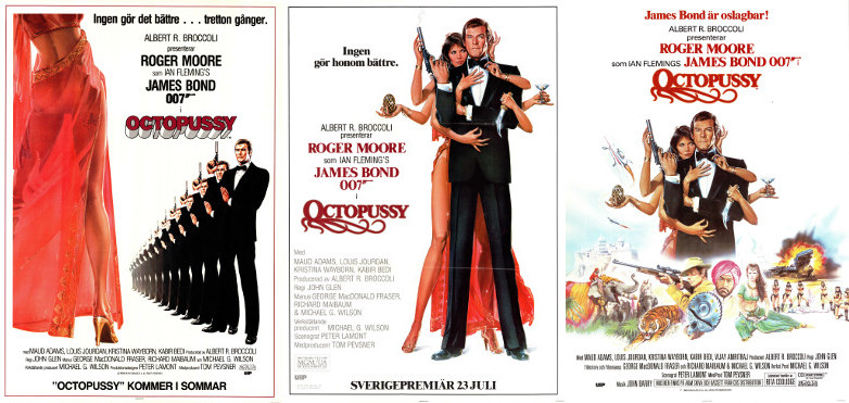 Swedish Octopussy film posters