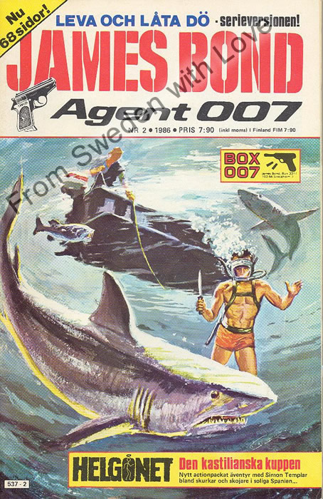 AGENT JAMES BOND 007 no 2 of 12, 1986