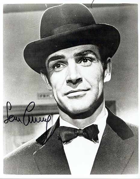 Sir Sean Connery, in person in London 10x8 black and white photo