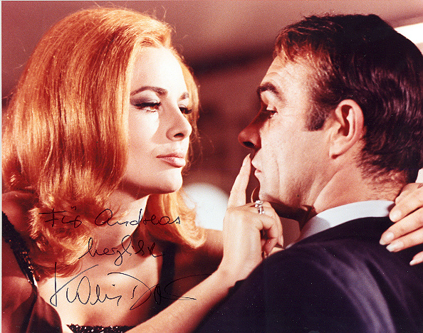 Karin Dor, pictured with Sir Sean Connery Signed 10x8 inch photo
