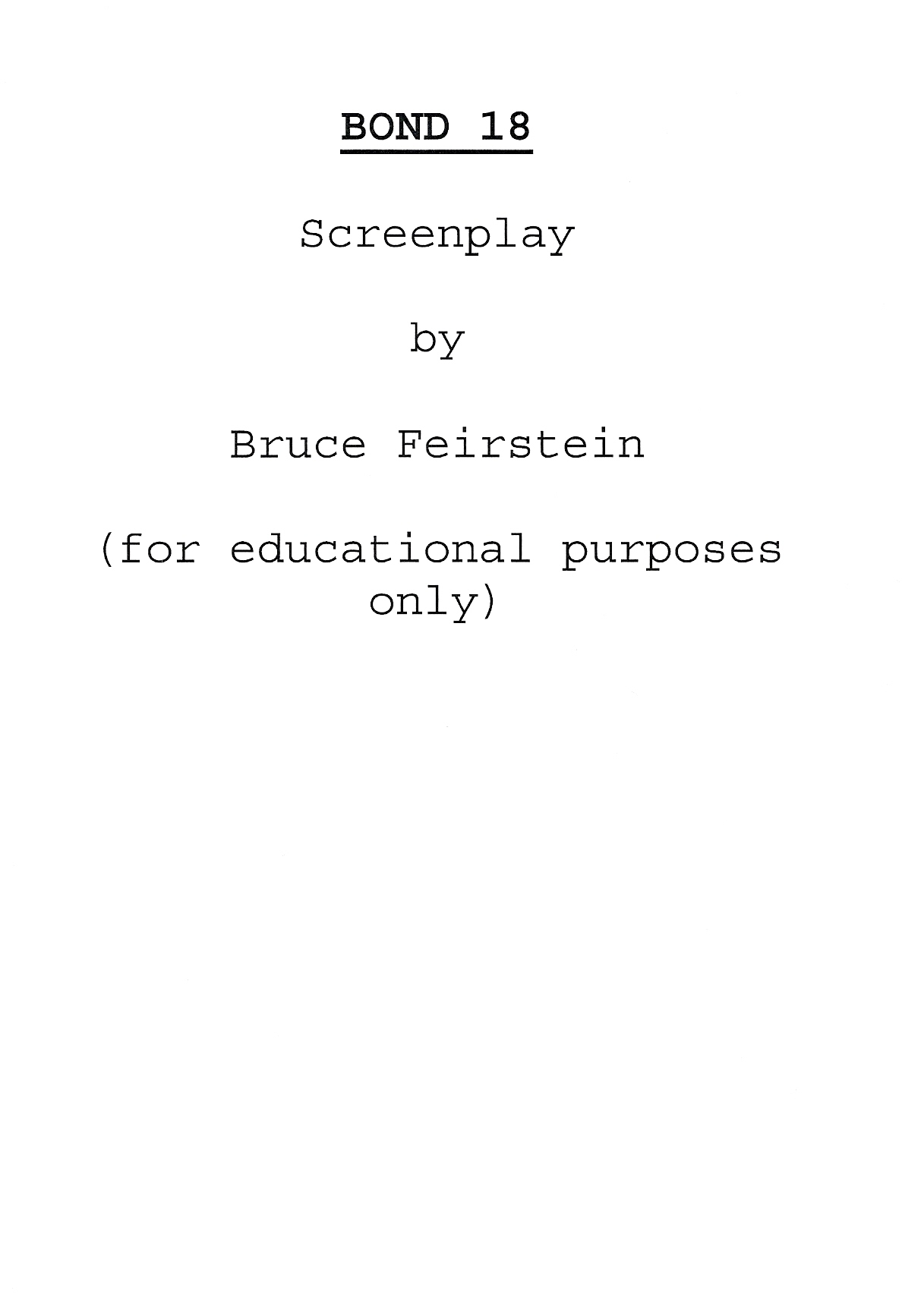 Original screenplay, 149 pages First draft
