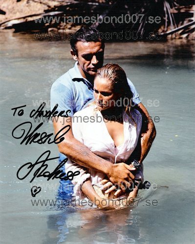 Ursula Andress, pictured with Sir Sean Connery Colour edition