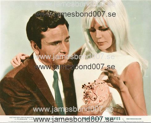 Britt Ekland, pictured with Peter Falk Colour