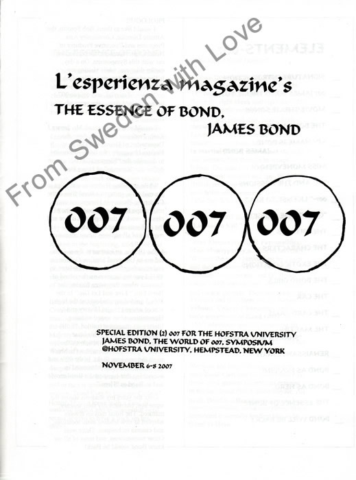 L'Esperienza Magazine's the Essence of James Bond 