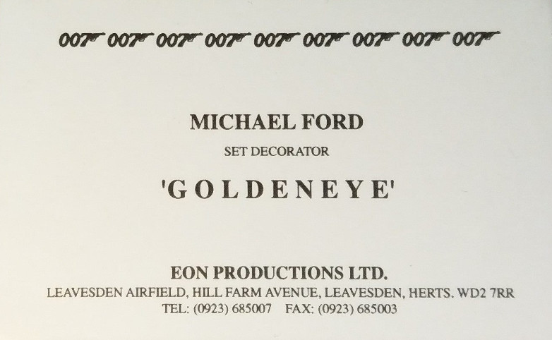 EON Productions business card