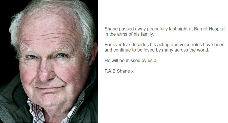 Shane Rimmer family message