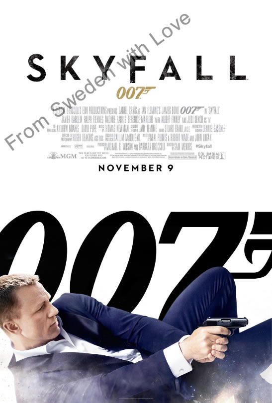 Skyfall US one sheet poster