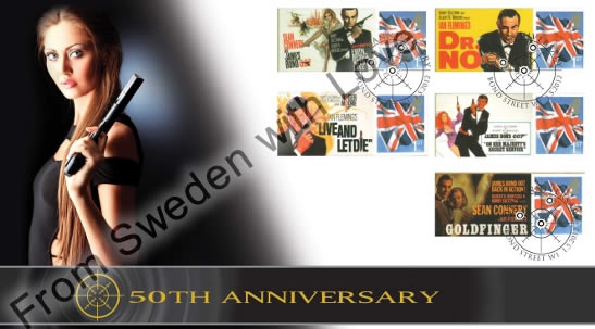 James bond stamps 50th anniversary
