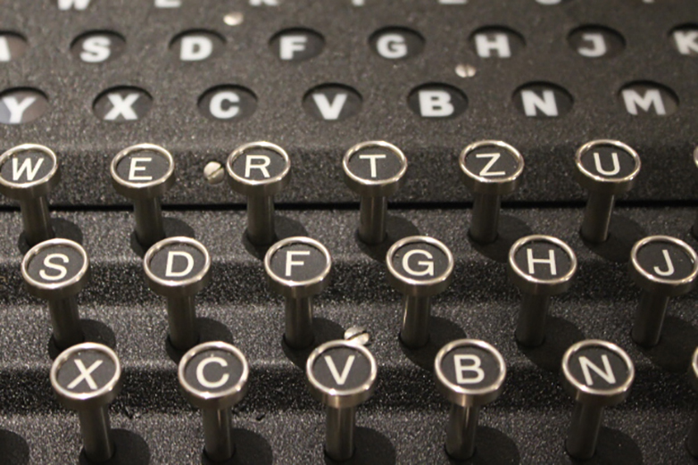 Close Up of Enigma Machine