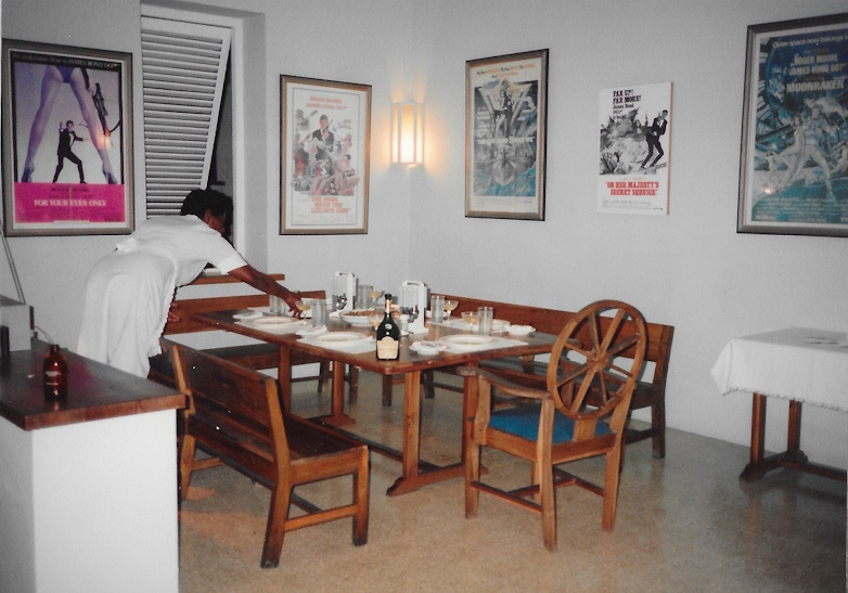 Goldeneye, Jamaica, dinner, 1989