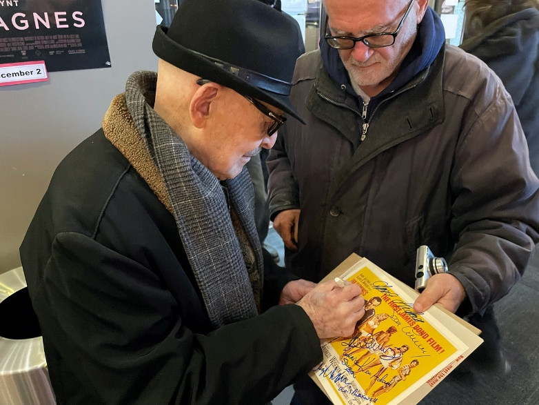Joe Caroff, New York, screening, signing autographs
