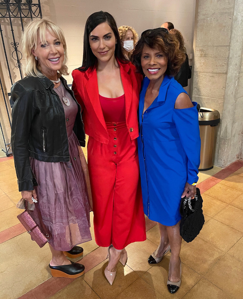 Lynn-Holly Johnson, Zhaleh Vossough and Gloria Hendry at No Time To Die screening in Hollywood