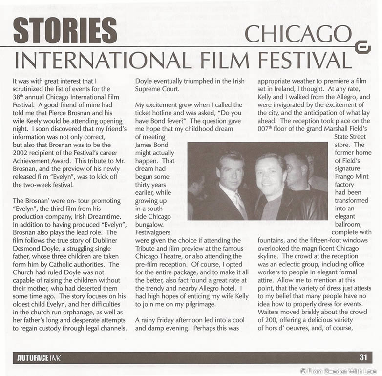Pierce Brosnan Chicago Film Festival