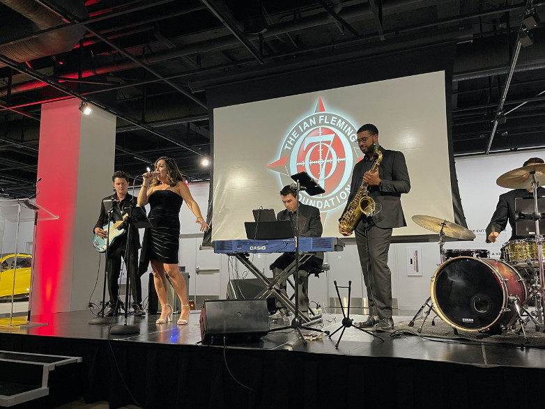 The Jayme Palmer Band in action at the Ian Fleming Foundation 30th Anniversary event