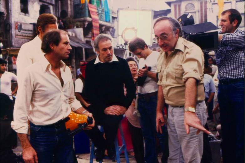 Anthony Waye on the set of Octopussy with director John Glen and cinematographer Alan Hume