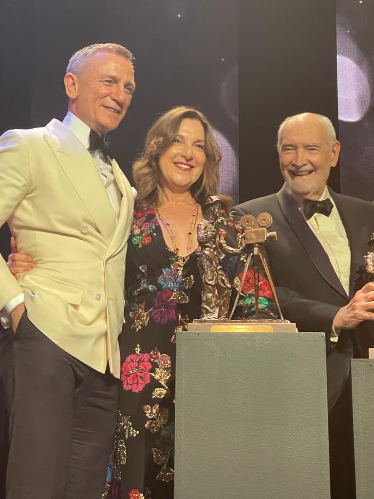 Daniel Craig, Barbara Broccoli and Michael G. Wilson Pioneer Award at Beverly Hilton