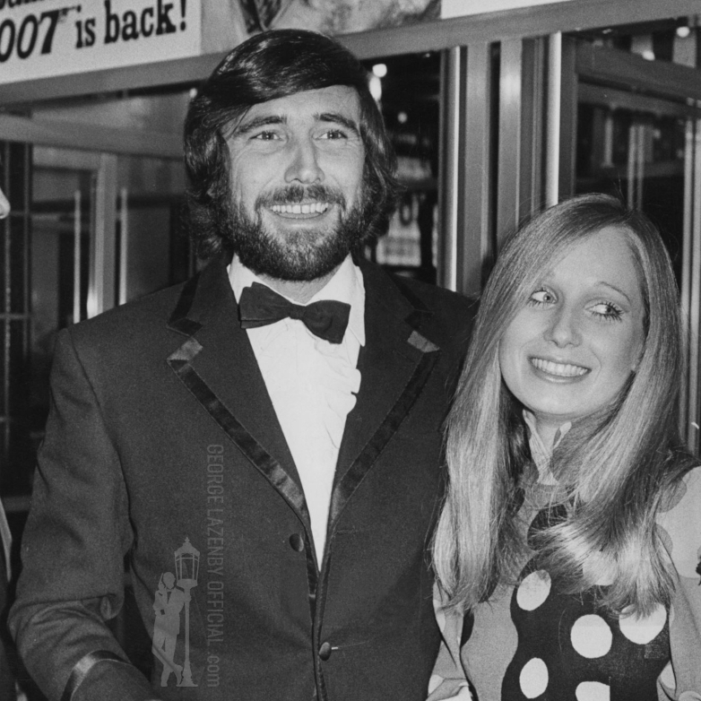 George Lazenby, Polly Williams, On Her Majesty's Secret Service, London, premiere