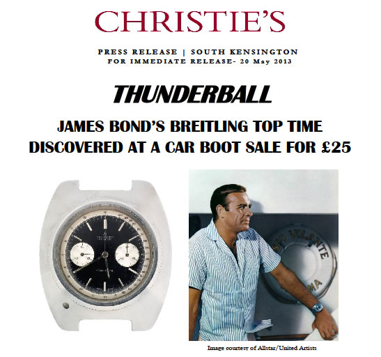 James bond items at christies auction 2013