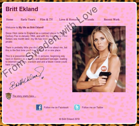 Official britt ekland website
