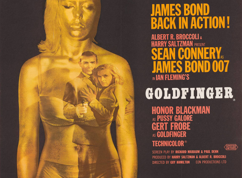 Goldfinger brittisk filmaffisch