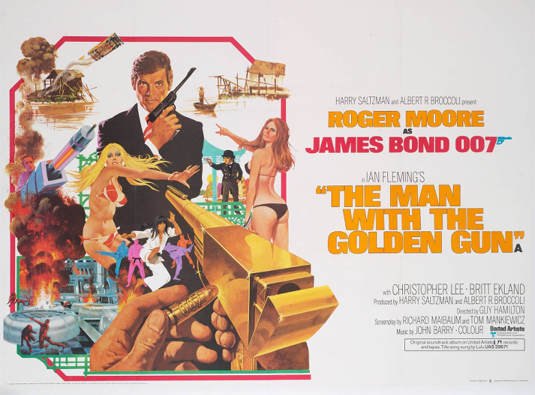 Mannen med den gyllene pistolen brittisk filmaffisch