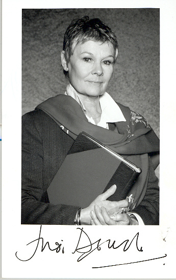 Dame Judi Dench 5x7 inch black and white photo