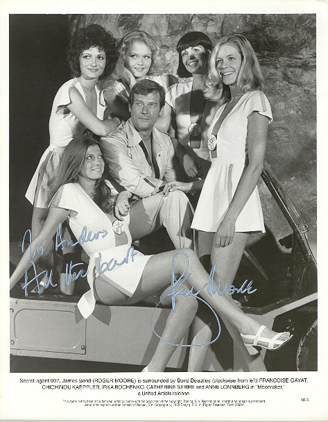 Sir Roger Moore Signed 10x8 inch photo