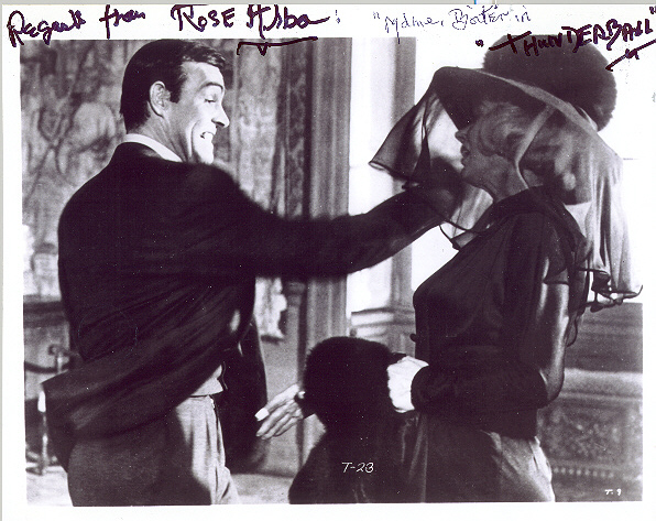 Rose Alba, fotad med Sir Sean Connery Svartvitt foto, 10x8 tum