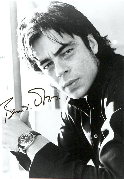 Benicio del Toro 5x7 inch black and white photo
