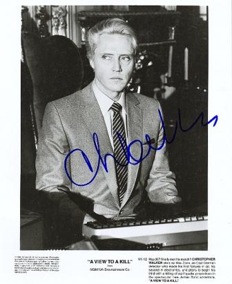 Christopher Walken, in person at Letterman Show NY, USA. 10x8, black and white