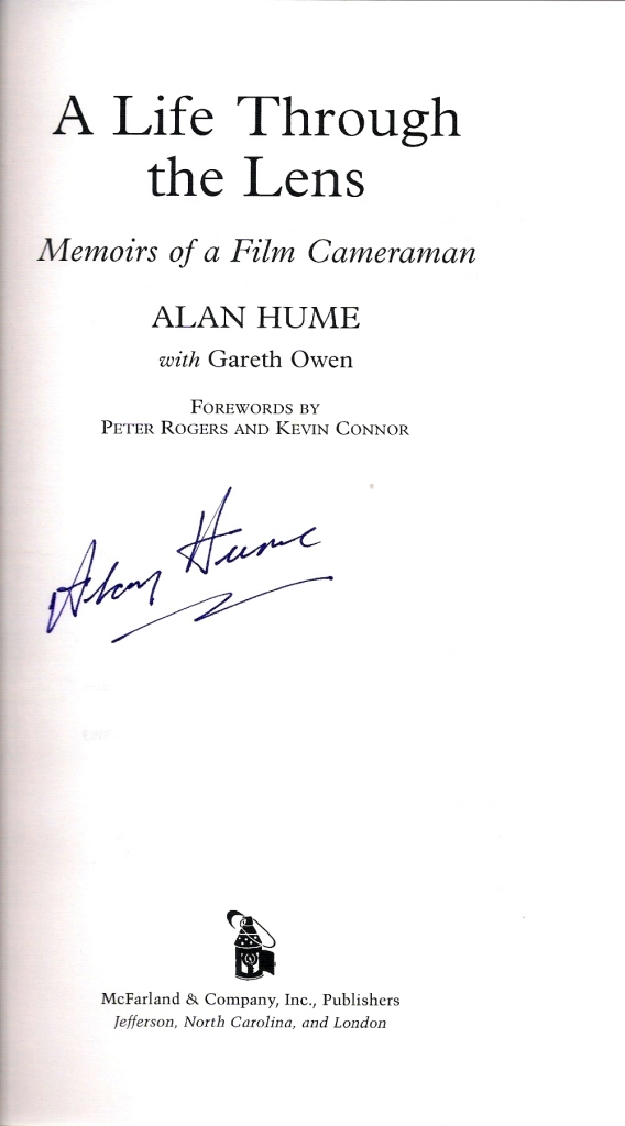 Alan Hume In person by contract