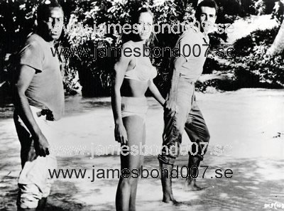 John Kitzmiller, Ursula Andress and Sir Sean Connery Black and white