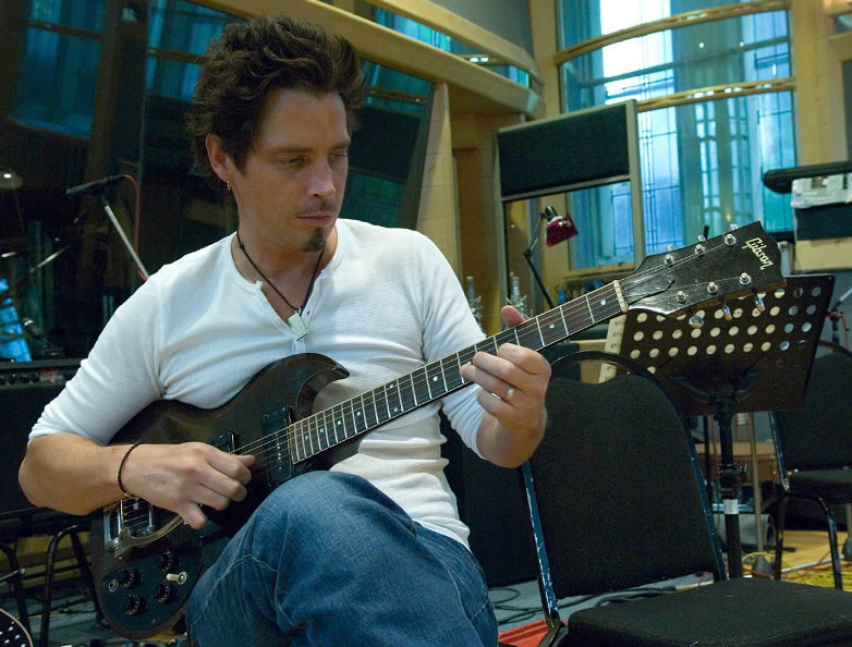 Chris Cornell in the studio recording You Know My Name