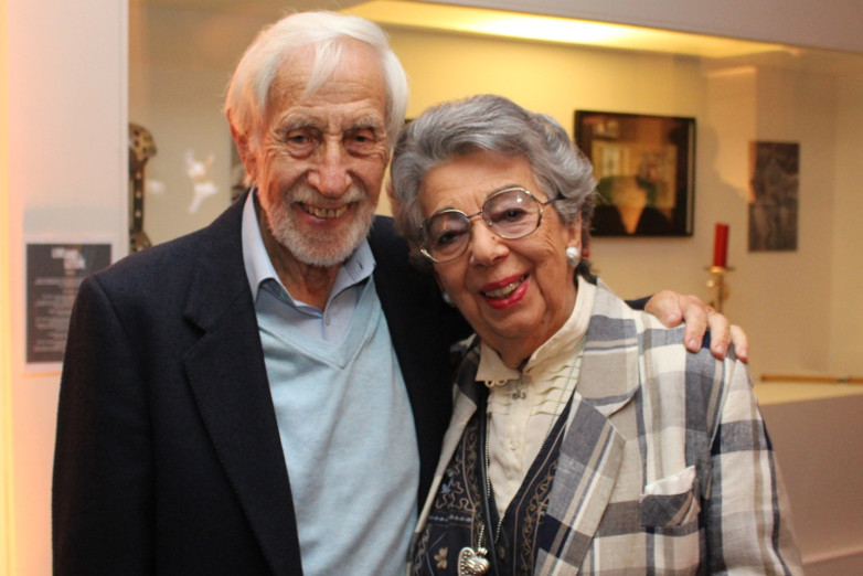 Jerry Juroe and Lili Stern-Pohlmann during Jerry's book launch at Bond in Motion in London on 11th October 2018