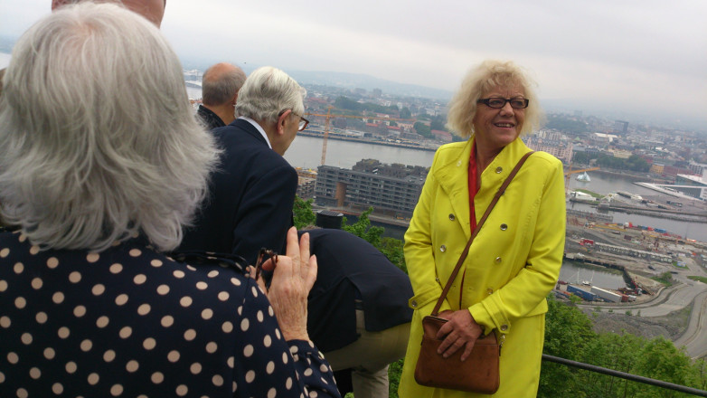 Margaret Nolan in Oslo for Goldfinger event in May 2014