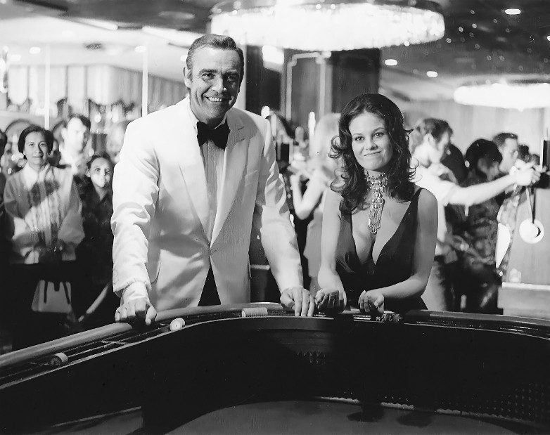 Lana Wood och Sean Connery i Las Vegas för inspelningen av Diamantfeber