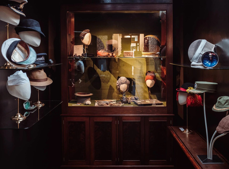 The 60 Years of James Bond Hats display at Lock & Co. Hatters in London