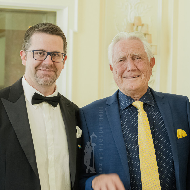 Anders Frejdh, George Lazenby, manager