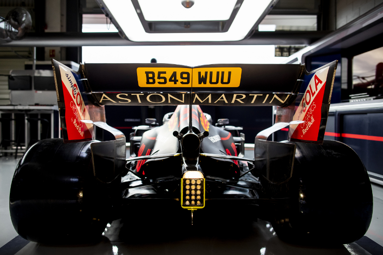 007 branded Aston Martin Formula One car Silverstone