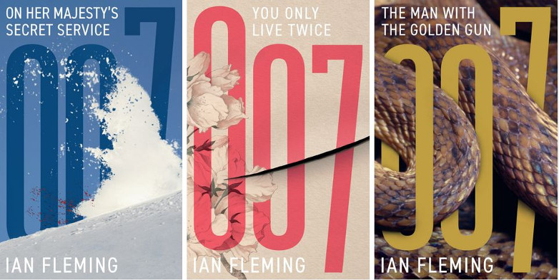 On Her Majesty's Secret Service, You Only Live Twice, The Man with the Golden Gun, Ian Fleming, UK covers, 2023
