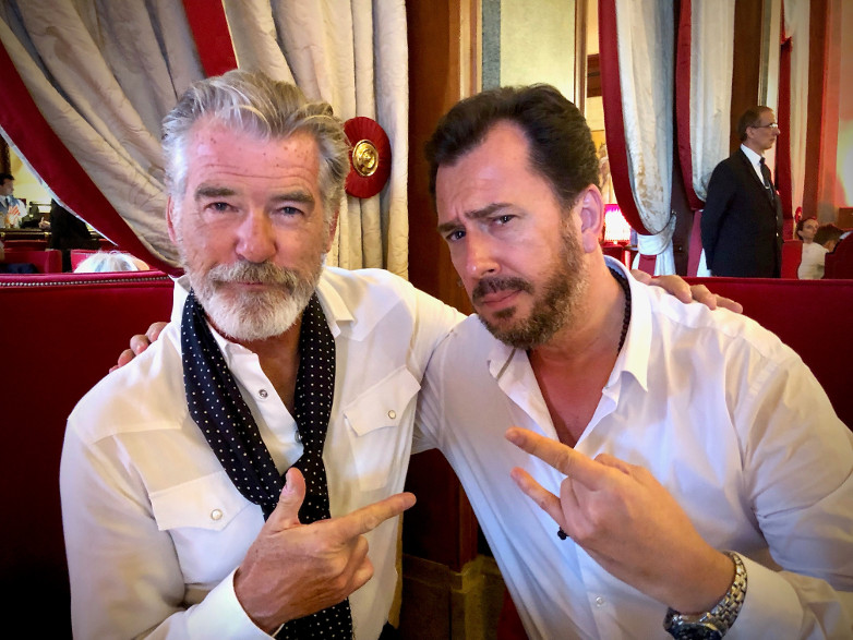 Pierce Brosnan and Laurent Perriot in Deauville 2019