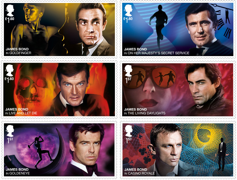 Royal Mail James Bond 007 stamps